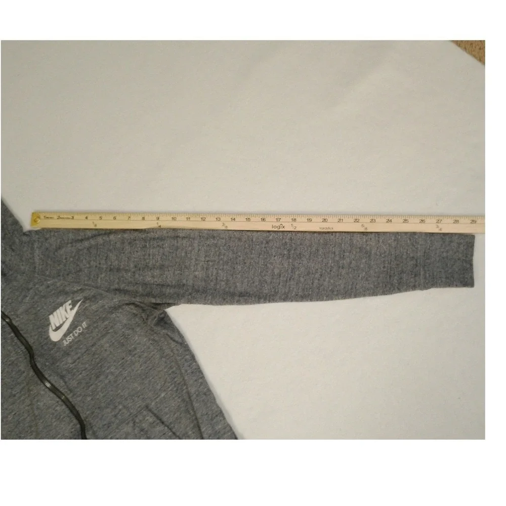 Nike Women Gym Vintage Full Zip Hoodie Heather Grey‎ Medium CJ1694-071